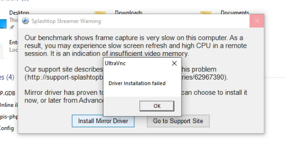 ultravnc use mirror driver